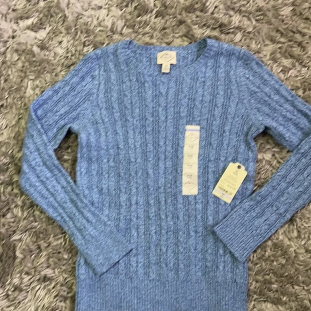 ⭐️St.‎ John's Bay Womens Cable Crew Neck Long Sleeve Pullover Sweater size PM